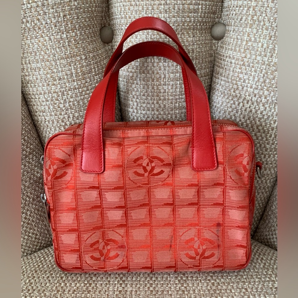 Chanel Travel Line Nylon Red CC Mini Tote